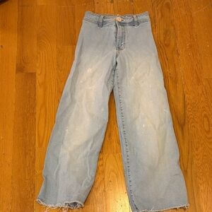 Zara Light Blue wide Leg Jeans some discolorations. Size 9